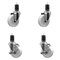 Service Caster 4'' SS Nylon Wheel Swivel 1-5/8'' Expanding Stem Caster Set 2 Brakes, 4PK SCC-SSEX20S414-NYS-2-TLB-2-158 - alternate 1